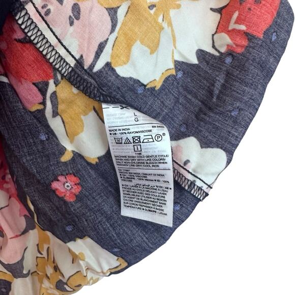 Old Navy Blue Floral Mini Dress - Summer Sleeveless - Large - Picture 5 of 6